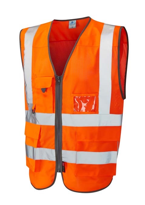 LEO WORKWEAR COBBATON ISO 20471 Cl 2 Coolviz Superior Waistcoat